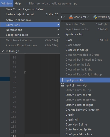 change hotkeys pycharm