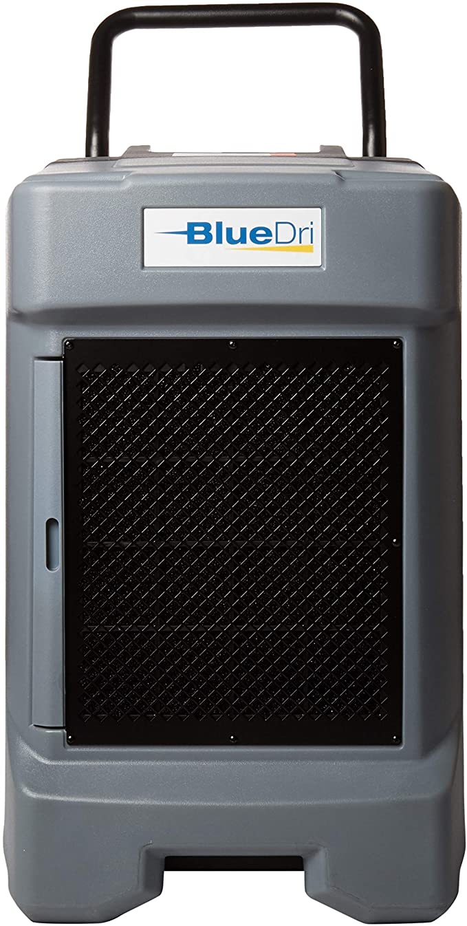 BlueDri BD-130P 225PPD Industrial Water Damage Equipment Commercial Dehumidifier with Hose for Basements in Homes and Job Sites