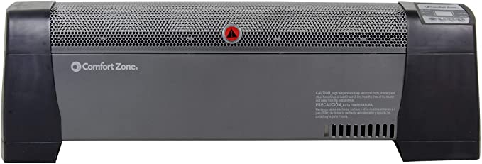 Comfort Zone 1500 Watt CZ650B Digital Baseboard Heater with Silent Operation and Timer