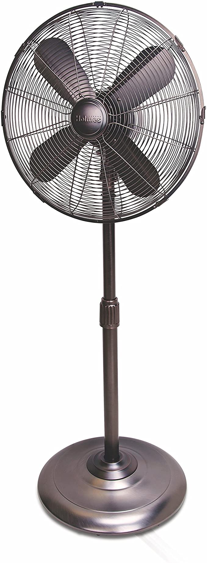 HOLMES HSF1606-BTU Stand Fan 16-inch Brushed Antique Nickle Finish