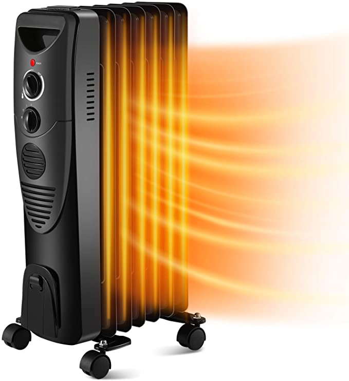 Kismile 1500W Oil-Filled Radiator Heater