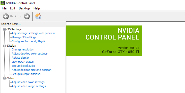 how to open the nvidia control panel windows 10