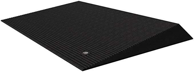 EZ-ACCESS TRANSITIONS Rubber Angled Entry Mat in Black