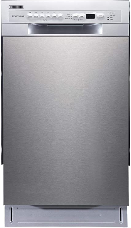 EdgeStar BIDW1802SS 18 Inch Wide 8 Place Setting Energy Star Rated Built-In Dishwasher