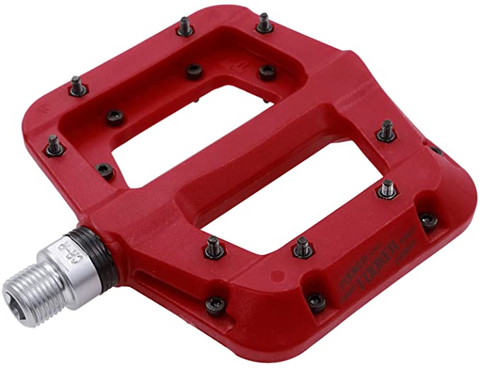 FOOKER MTB Pedals Mountain Bike Pedals 3 Bearing Non-Slip Lightweight Nylon Fiber Bicycle Platform Pedals for BMX MTB 9/16