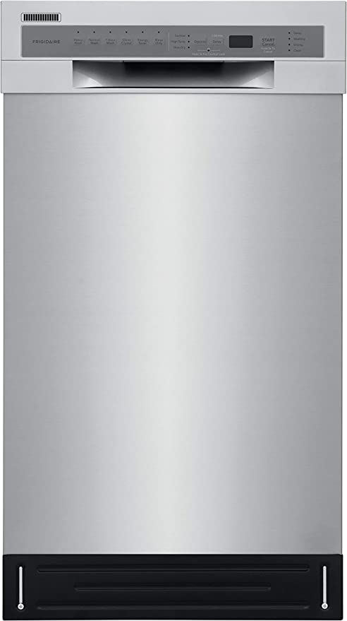 Frigidaire 18 in. ADA Compact Front Control Dishwasher in Stainless Steel with Dual Spray Arms