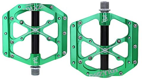 MZYRH 3 Bearings Mountain Bike Pedals Platform Bicycle Flat Alloy Pedals 9/16