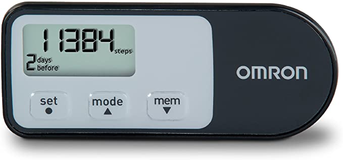 Omron Tri-Axis Alvita Optimized Pedometer - Features 4 Activity Modes - Black