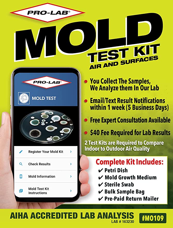 ProLab Mold Test Kit For Home For Air And Surface Testing - Mold Test Kit Includes Expert Consultation