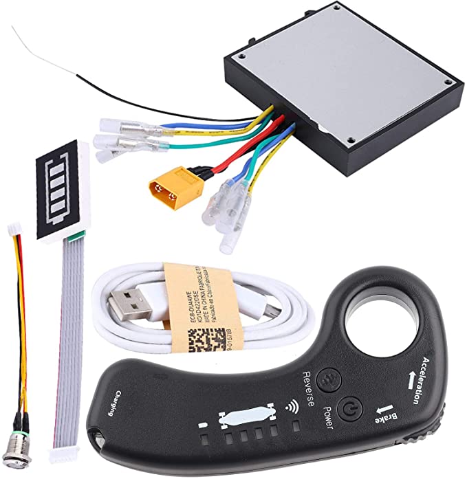 Pwshymi Electric Skateboard ESC Kit 36V Electric Skateboard Speed Controller Longboard Remote Control Dual Motors ESC Set