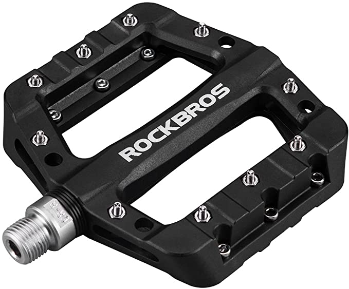 ROCKBROS MTB Pedals Mountain Bike Pedals Lightweight Nylon Fiber Bicycle Platform Pedals for BMX MTB 9/16