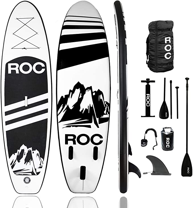 Roc Inflatable Stand Up Paddle Board with Premium sup Accessories & Backpack