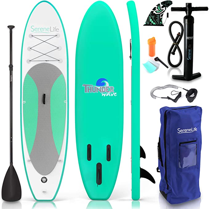SereneLife Inflatable Stand Up Paddle Board