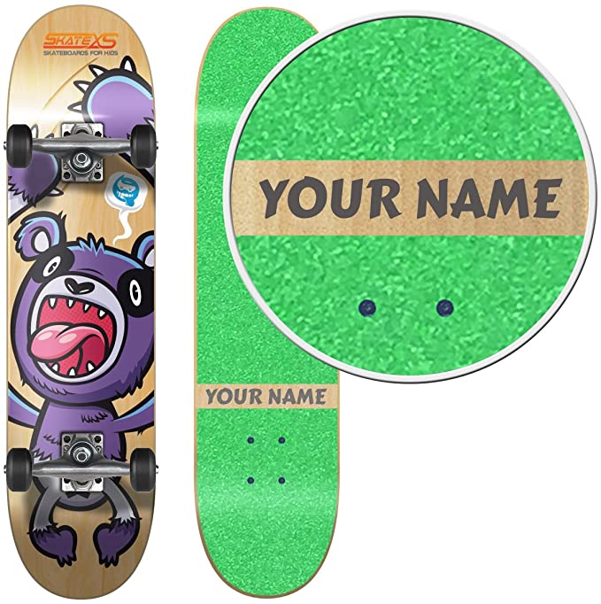SkateXS Personalized Beginner Panda Street Kids Skateboard