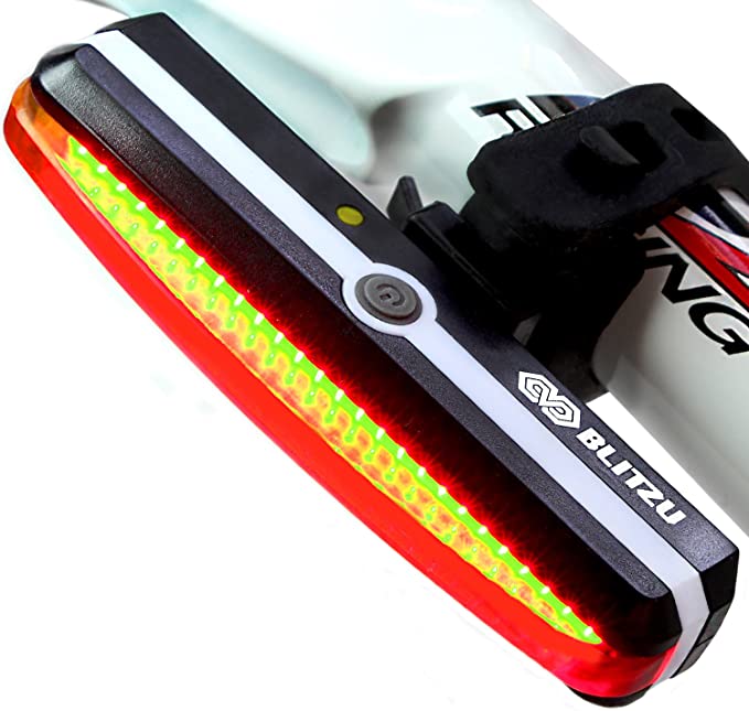 Ultra Bright Bike Light BLITZU Cyborg 168T USB Rechargeable Bicycle Tail Lights