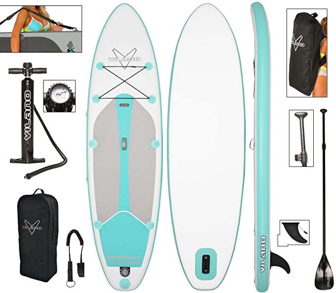 Vilano Journey Inflatable SUP Stand up Paddle Board Kit