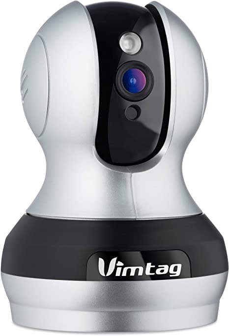 Vimtag VT-362 Smart IP Cloud Surveillance Camera - Wireless 24 Hour Monitoring with Pan and Tilt - 2 Way Audio - Supports Alexa