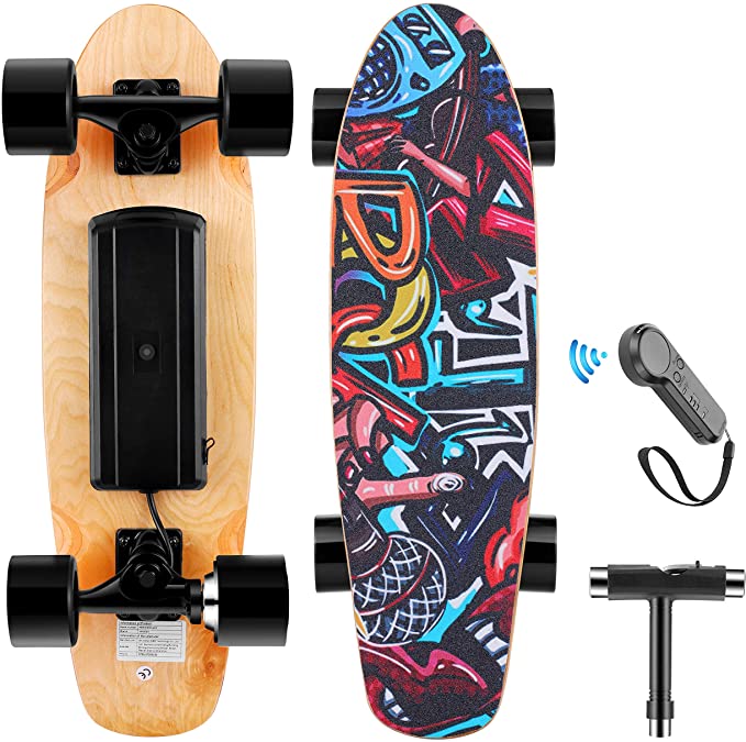 WOOKRAYS Electric Skateboard with Wireless Remote Control