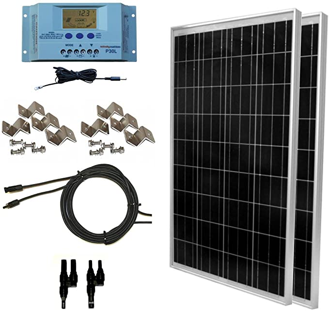 WindyNation 200 Watt Solar Panel Kit