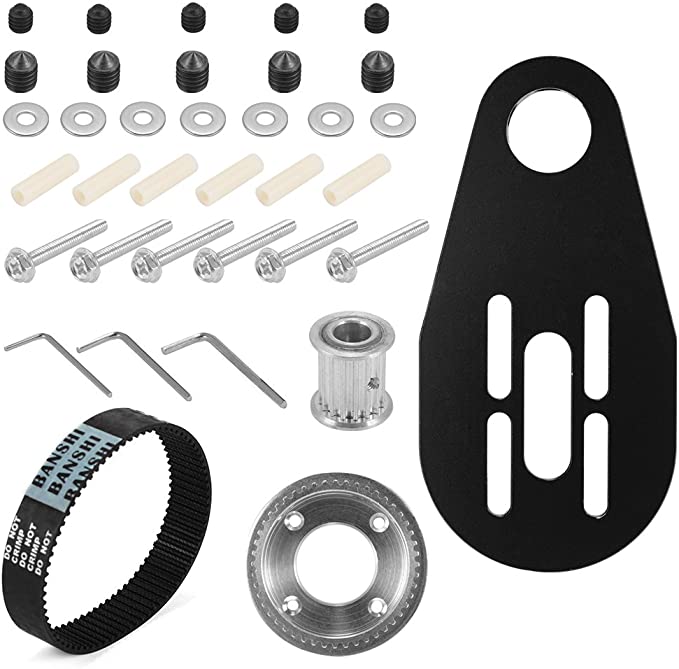 XCSOURCE DIY Electric Skateboard Longboard Kit Parts Pulleys and Motor + Belt + Bracket + Screw Tool Set Mount for 80mm Wheels OS914