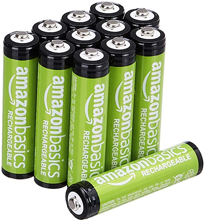 Amazon Basics 12-Pack AAA Performance 800 mAh Rechargeable Batteries