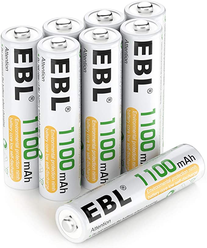 EBL 8 Pack AAA Ni-MH Rechargeable Batteries AAA Batteries ProCyco Technology (Typical 1100mAh