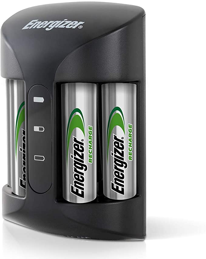 Energizer Rechargeable AA and AAA Battery Charger (Recharge Pro) with 4 AA NiMH Rechargeable Batteries