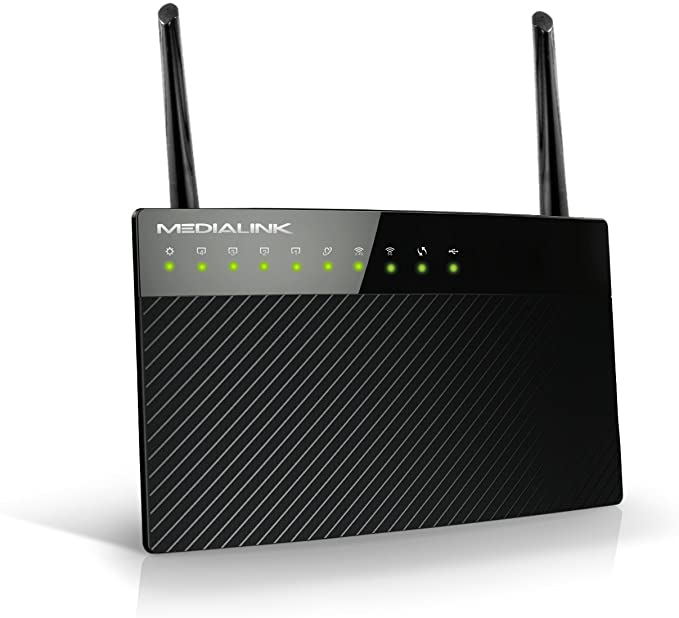 Medialink AC1200 Wireless Gigabit Router - Gigabit (1000 Mbps) Wired Speed & AC 1200 Mbps Combined Wireless Speed (Part# MLWR-AC1200R)