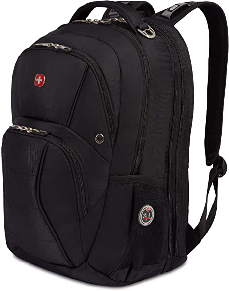 Swiss Gear SA1908 Black TSA Friendly ScanSmart Laptop Backpack - Fits Most 17 Inch Laptops and Tablets