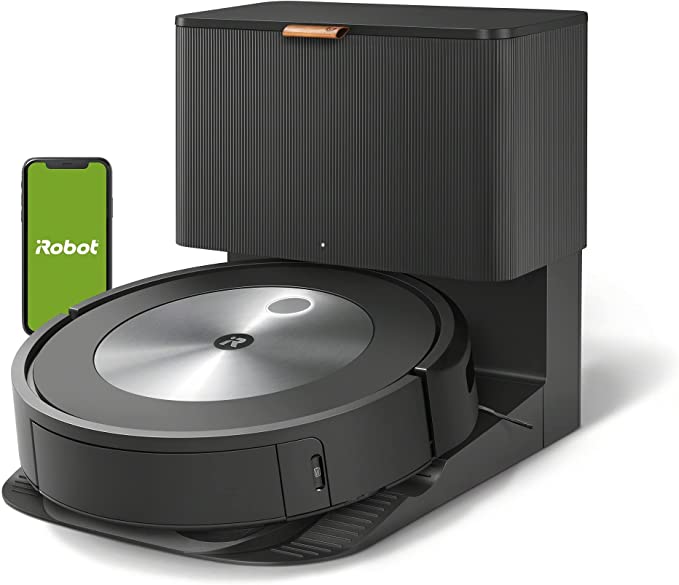 iRobot Roomba j7+ (7550) Self-Emptying Robot Vacuum – Identifies and avoids obstacles like pet waste & cords
