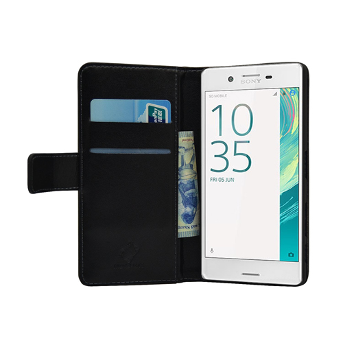Membrane Sony Xperia X Case Black Genuine Leather