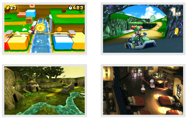 Screenshots of games run with Citra